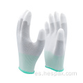 Hespax White White Polyester Guantes de seguridad PU Electrical